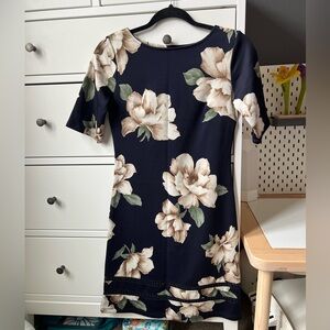 Le Lis Roanna Knit Floral Navy Blue Dress Stitch Fix XS S